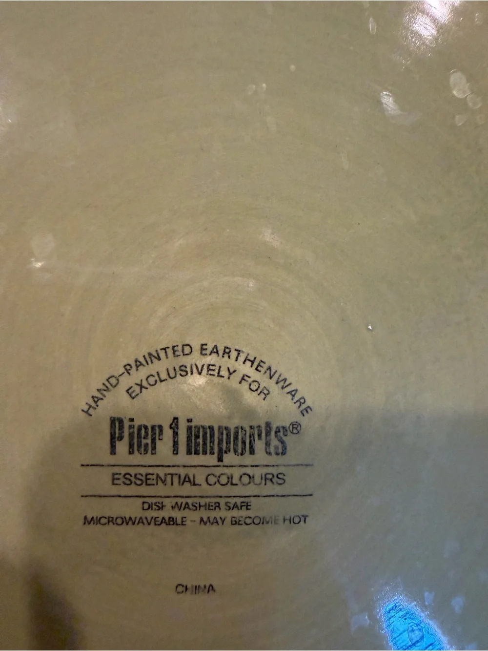 Set of 4 Pier 1 Essential Colours Green Dinner Plates